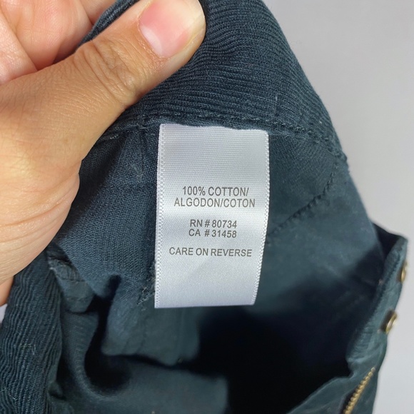 BCBGMaxAzria Bootcut Ankle Zip Cords Corduroy Pants in Black Size 2 - Picture 8 of 8